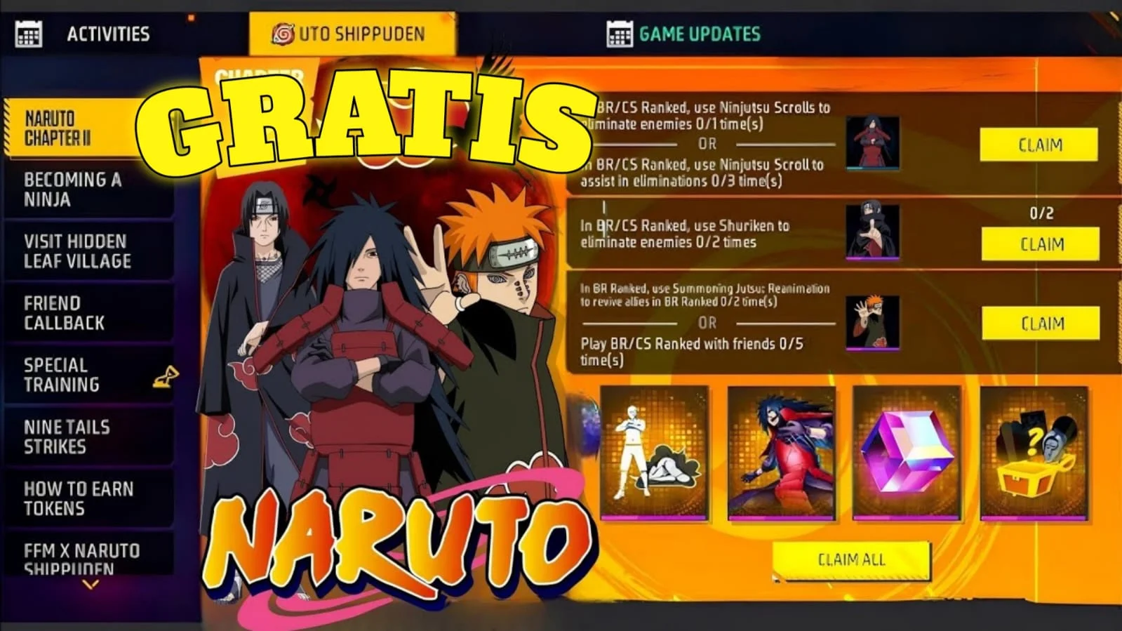 🔥¡Cómo Conseguir los Trajes de Naruto en Free Fire Completamente GRATIS! [2024] 🔥